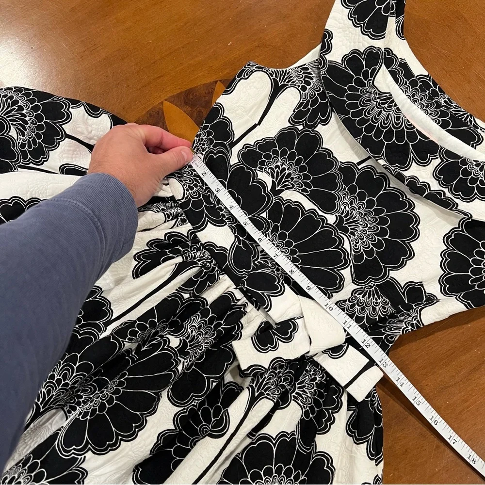 Kate Spade x Florence Broadhurst Cameo Party Dress Japanese Floral 4 Black/White